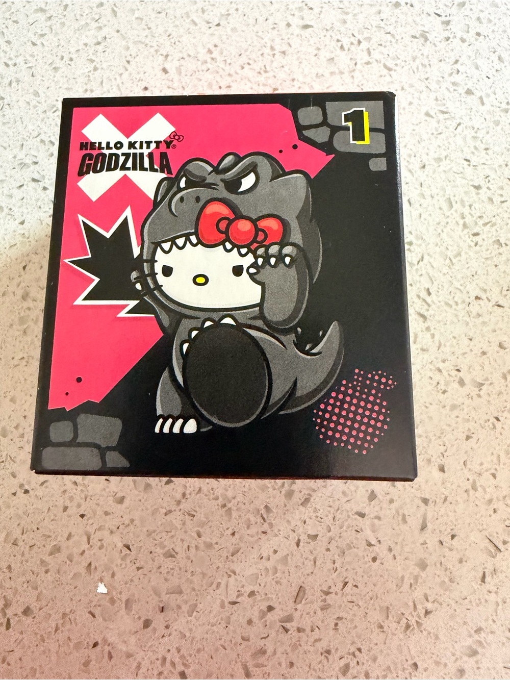 Hello Kitty x Godzilla Kids Collectible Toy - Black & Pink